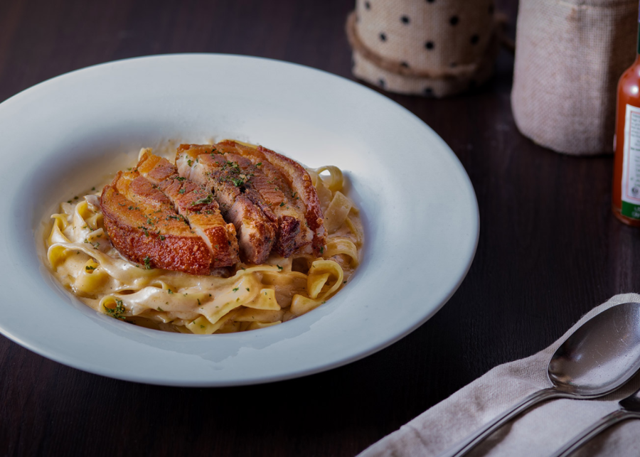 Pasta Brava's pork belly carbonara | Italian restaurants in Singapore