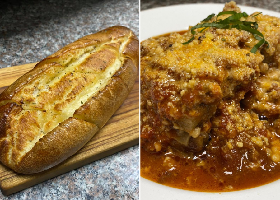 Pastaria Abate's garlic bread and eggplant lasagna | Italian restaurants in Singapore