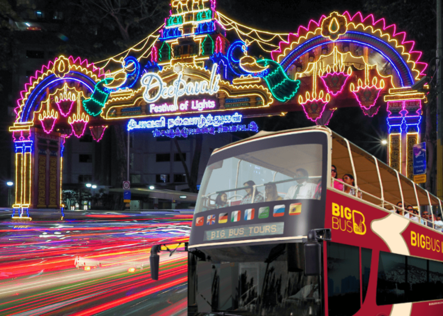 big bus tour little india - deepavali in singapore