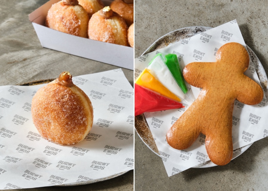 Best Christmas desserts in Singapore 2025 - Burnt Ends Bakery - Vanilla and chestnut brioche donuts and XXL gingerbread people DIY kit
