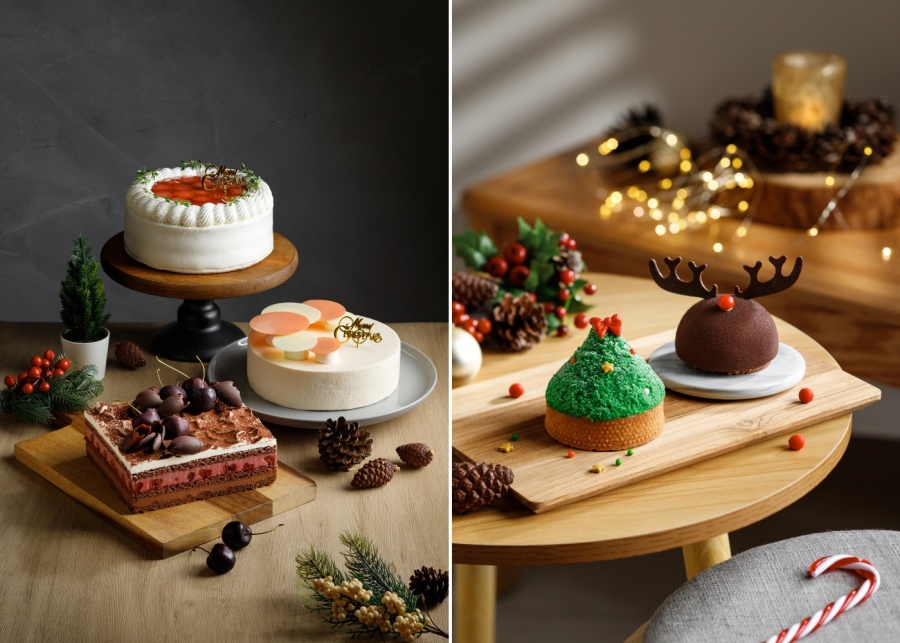 Best Christmas desserts in Singapore 2025 - Koko Cafe and Patisserie whole and petite cakes