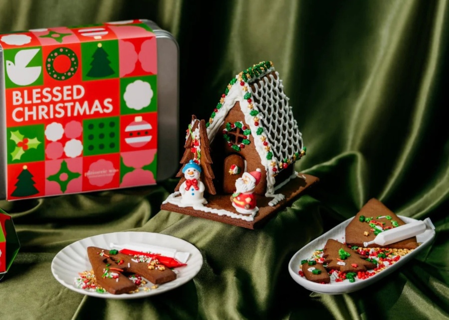 Best Christmas desserts in Singapore 2025 - Patisserie Woo gingerbread house