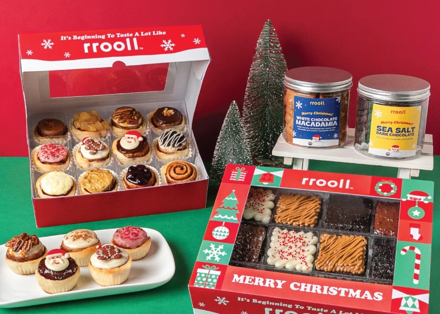 Best Christmas desserts in Singapore 2025 - Rrooll Singapore mini cinammon rolls, brownies and cookies