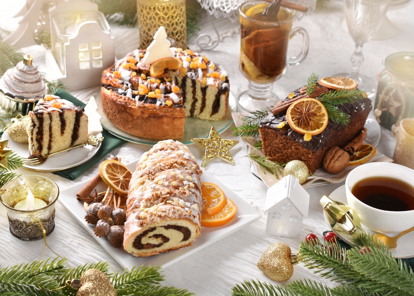 Best Christmas desserts in Singapore - A spread of festive desserts