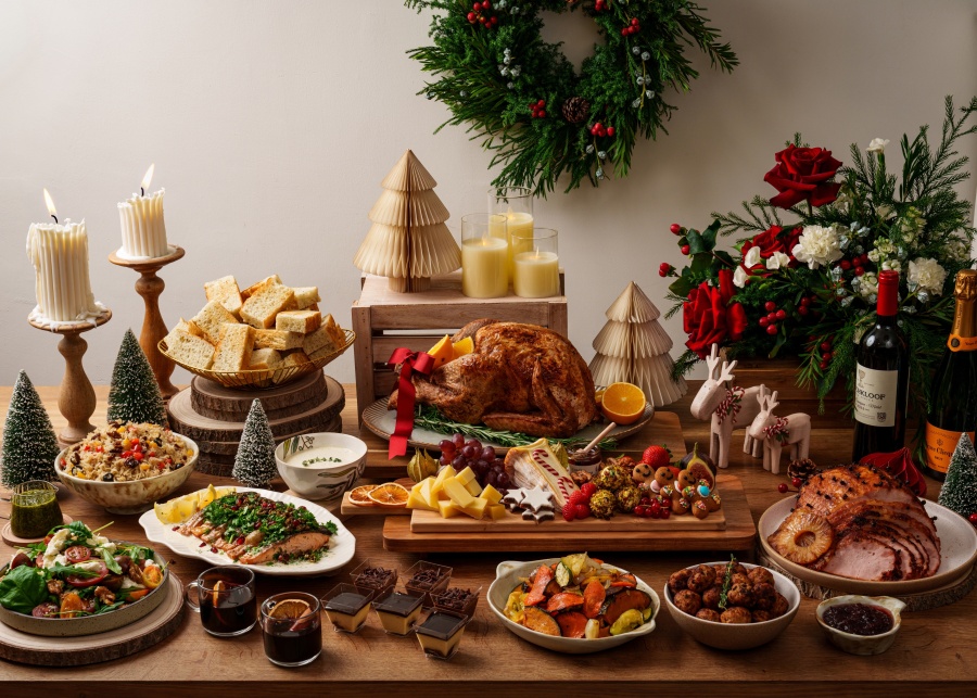 Best Christmas food delivery in Singapore - Lush Platters home festive spread