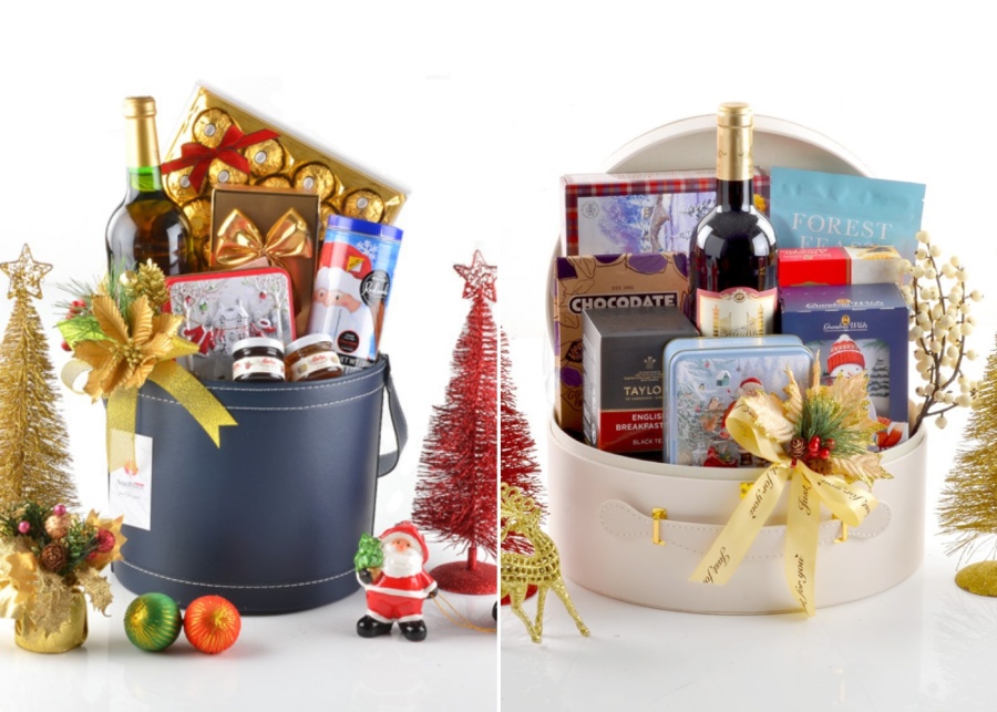 Best Christmas hampers in Singapore 2025 - Angel Florist hampers and gift boxes - Aspen Snowfall and Jolly Good Time