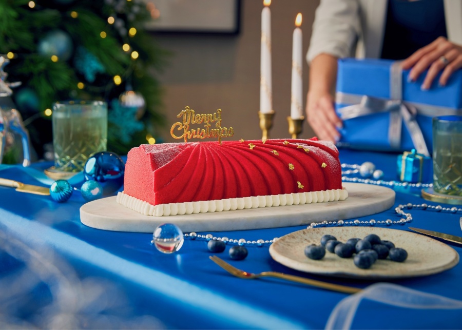 Best Christmas log cakes in Singapore 2025 - Carlton Hotel Singapore Berry Mochi Delight