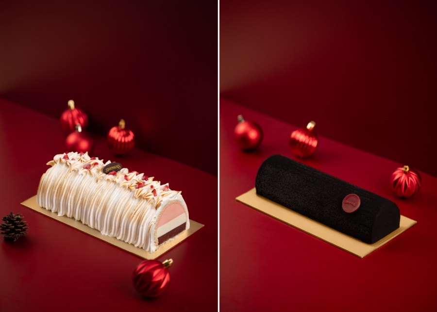 Best Christmas log cakes in Singapore 2025 - Sticky chocolate log cake and ice cream log cake
