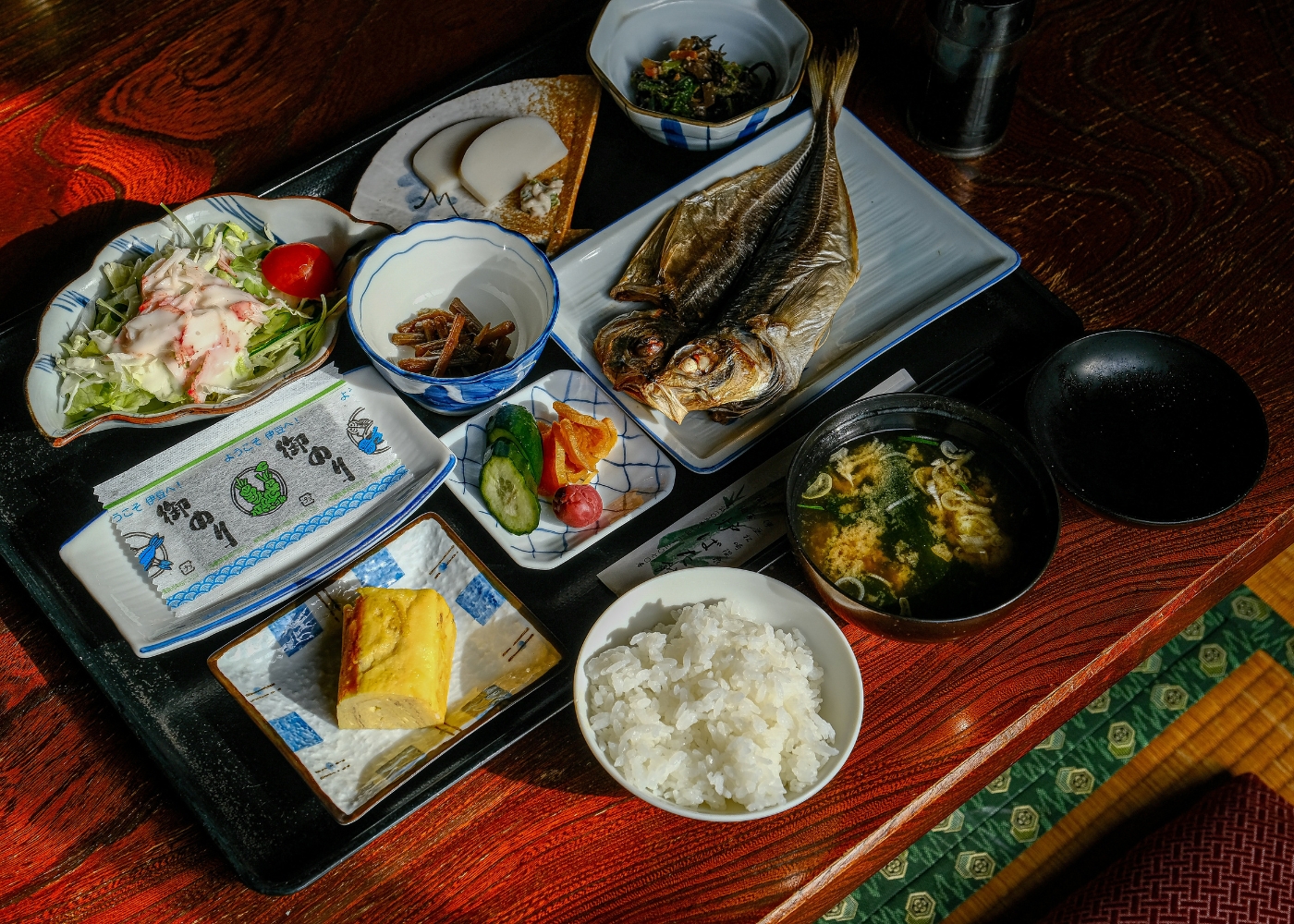 Best Japanese restaurants in Singapore - A flatlay of a traditional Japanese set meal