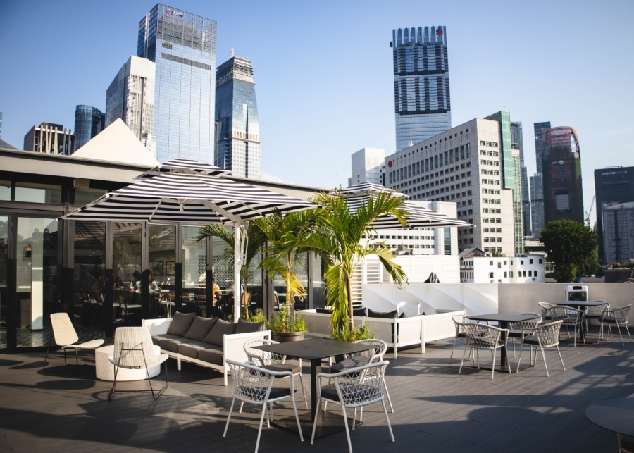 Mortar & Pestle's exterior in the daytime | Best rooftop restaurants and bars in Singapore