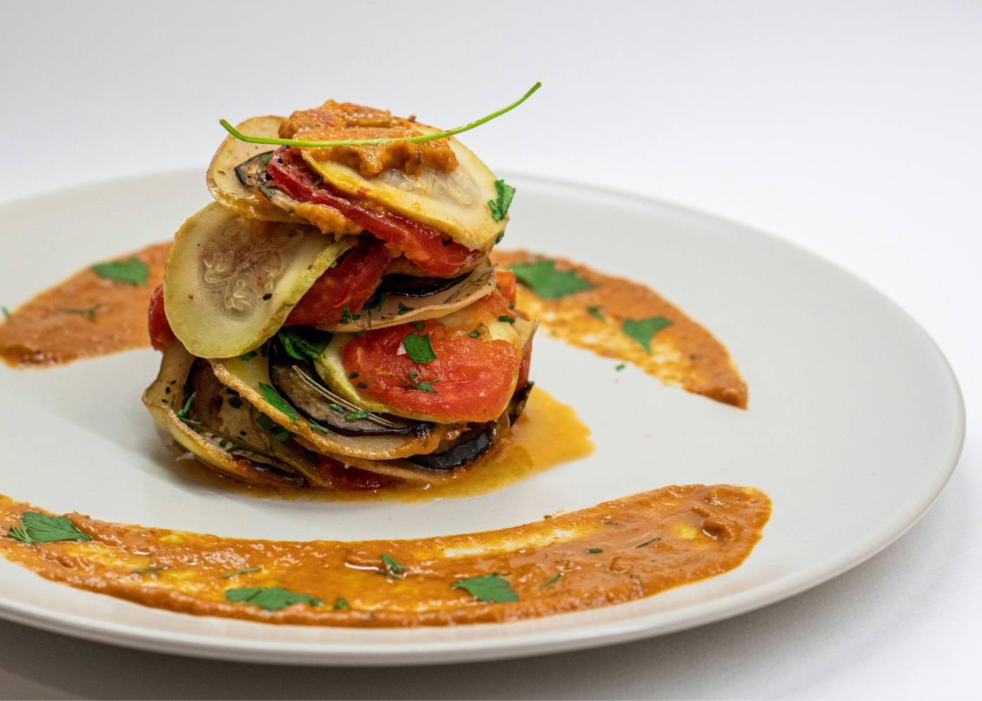 Best French restaurants in Singapore - Artfully plated ratatouille