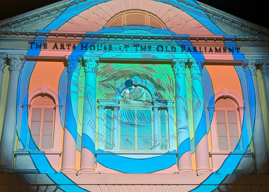 Larut's Tears facade projection | Light to Night 2026 Singapore