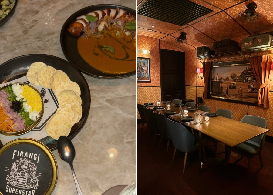 Best Indian restaurants in Singapore - Firangi Superstar wagyu beef tartare, grilled octopus, Old Railway Room