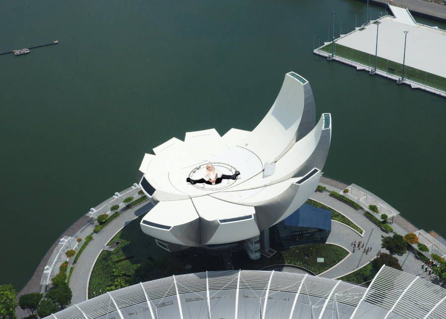 Mother Monster on top of ArtScience Museum | Lady Gaga in Singapore
