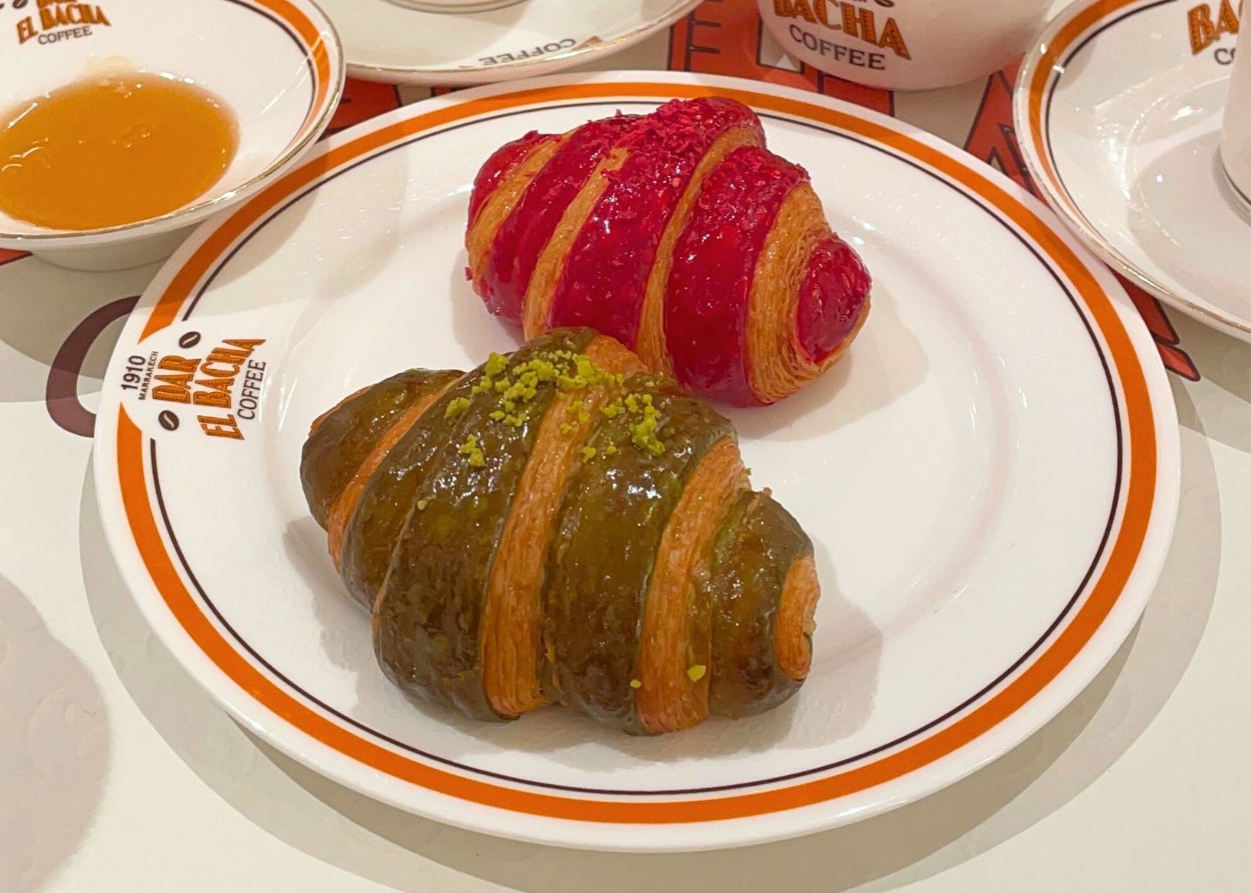 Best croissants in Singapore - Bacha coffee kaya croissant and raspberry croissant