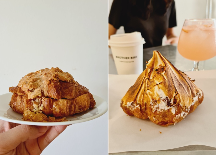 Best croissants in Singapore - Brotherbird Milk & Croissants lemon meringue and injeolmi croissants