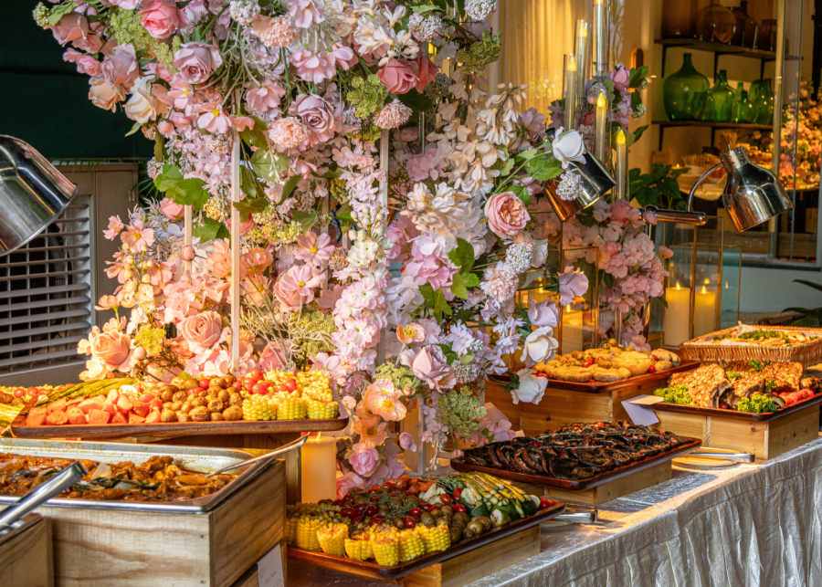 Best wedding caterers in Singapore - The Plattering Co - Signature Platter Set Faux Florals Arrangement