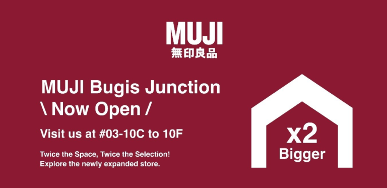 MUJI Bugis Junction: 4-Day Opening Specials