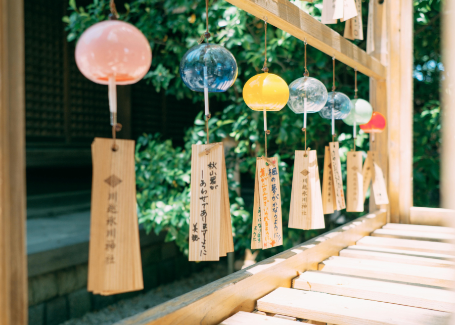craft workshops japan | glass wind chime painting