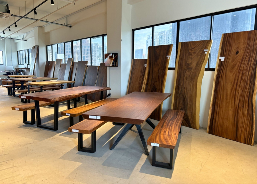 Tan Boon Liat Building - Herman Furniture wood tables and benches