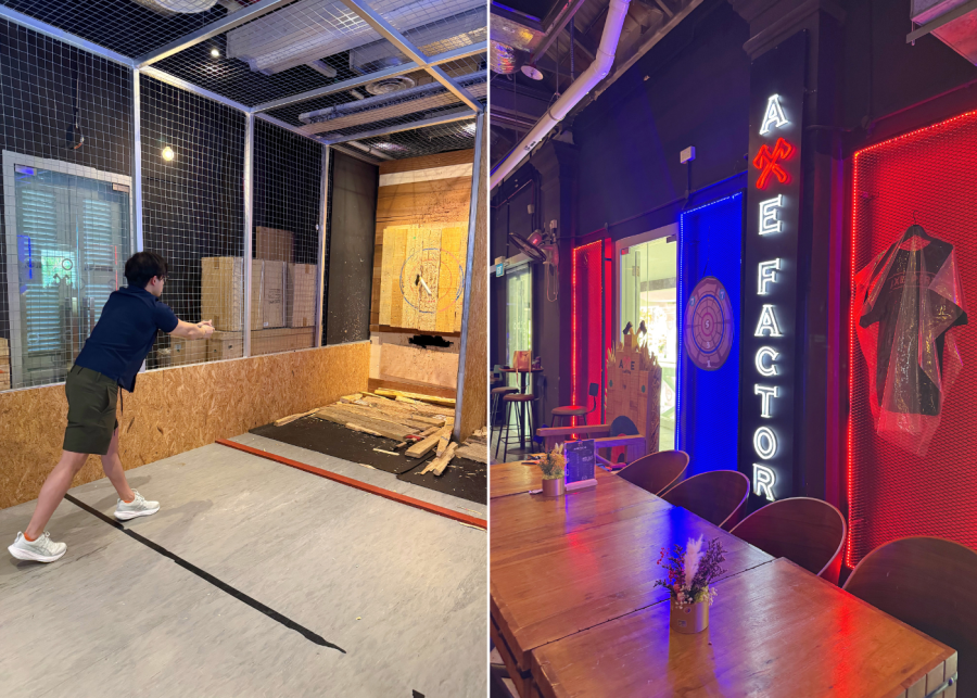 date ideas in singapore | axe factor axe throwing
