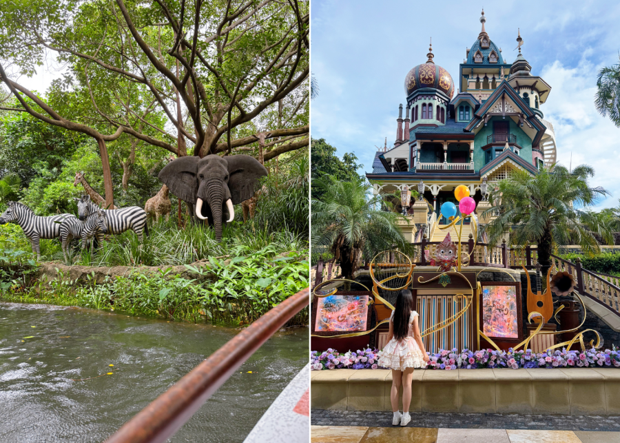 hong kong disneyland jungle cruise and mystic manor rides