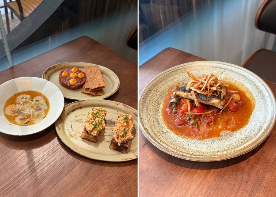 Alice Boulangerie & Restaurant's appetisers and acqua pazza | New cafes in Singapore 2025