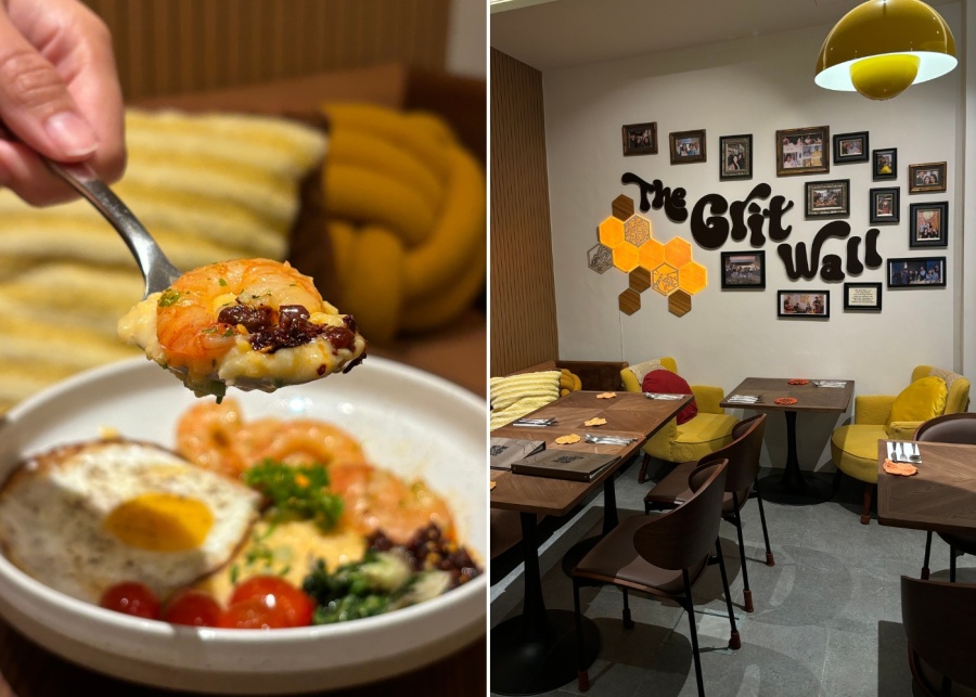 Nitty Gritty's shrimp and grits and interior | New restaurants and menus in Singapore 2025