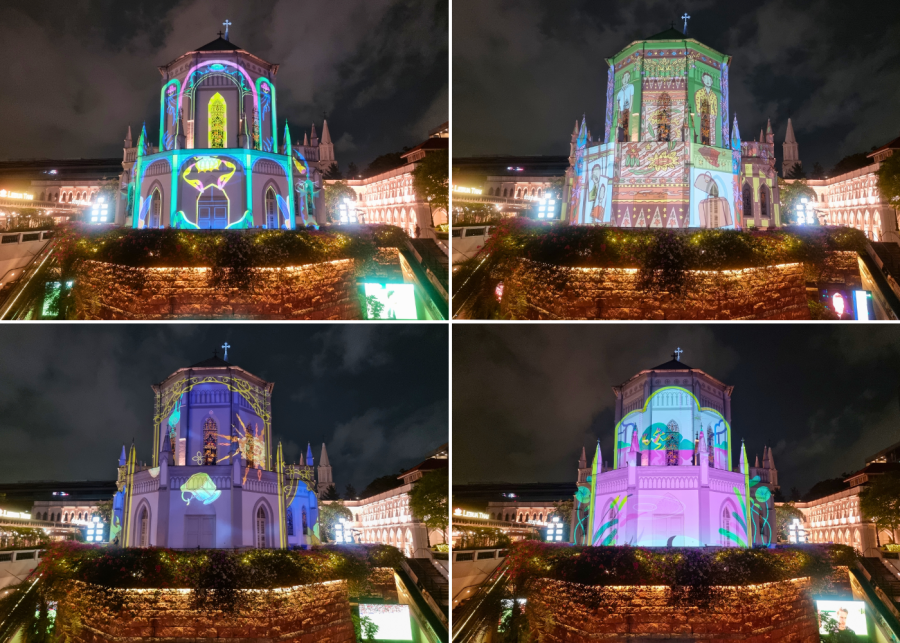 Projection mappings at Chijmes | Singapore Night Festival 2025