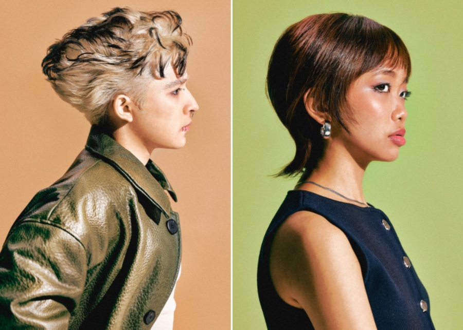 Best hair salons in Singapore - NK Hairworks customers posing with new hairstyles