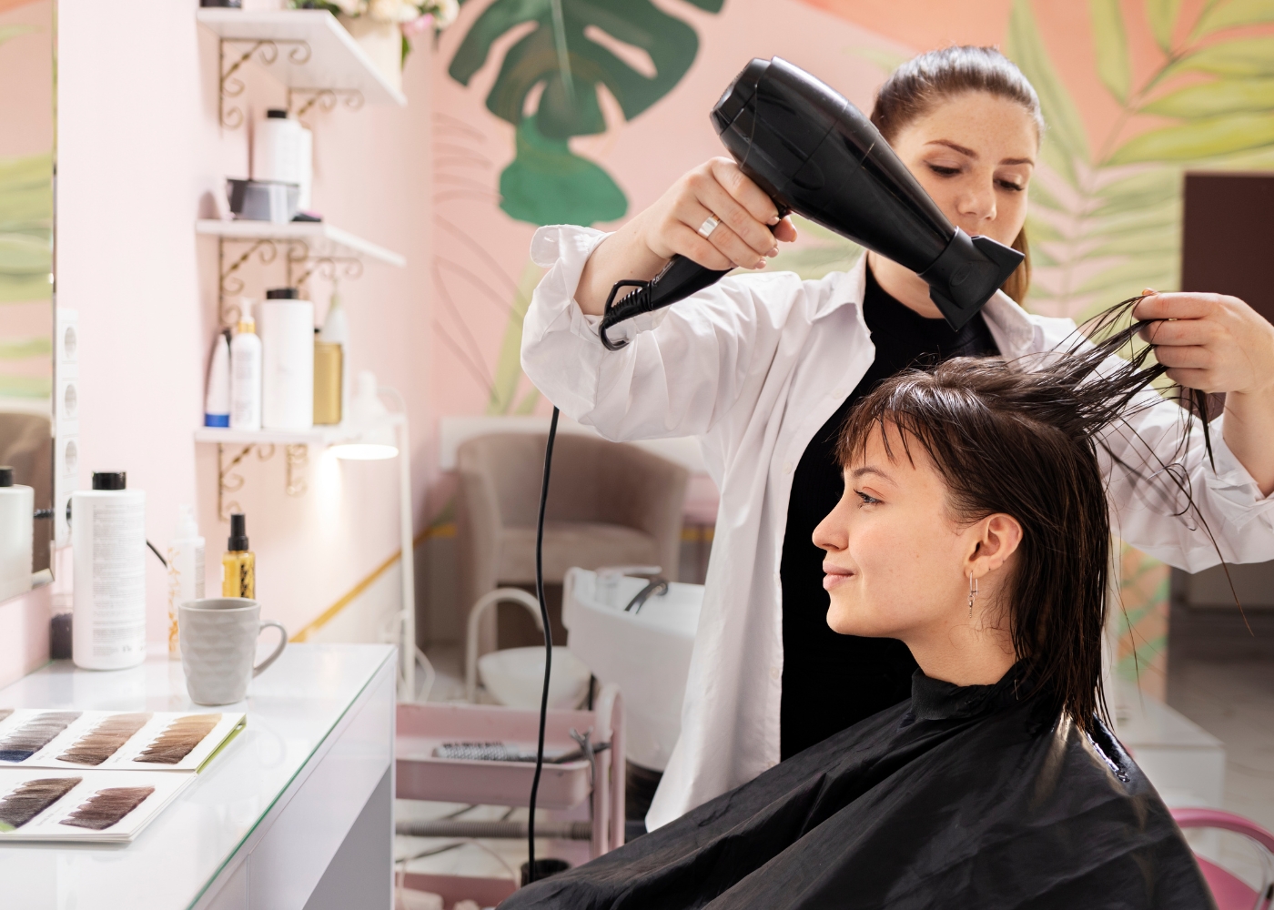 Best hair salons in Singapore - Woman getting a hair treatment done at a hair salon