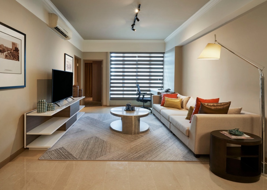 Best serviced apartments in Singapore - Great World Serviced Residences living area