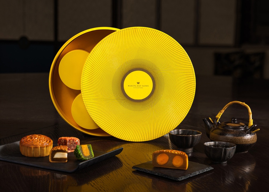 Mooncakes in Singapore 2025 - Marina Bay Sands Moondance Yellow gift set