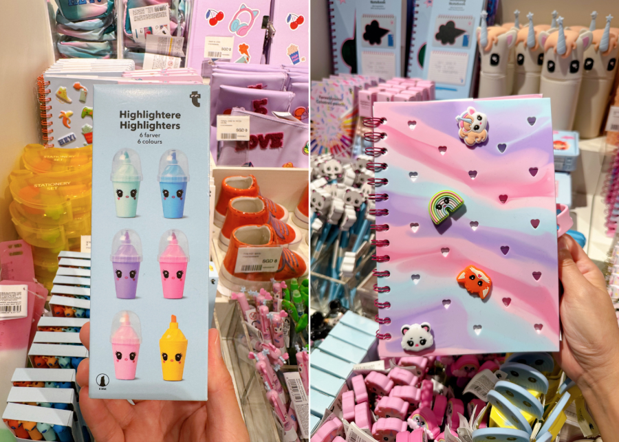 flying tiger copenhagen singapore store notebook and highlighters