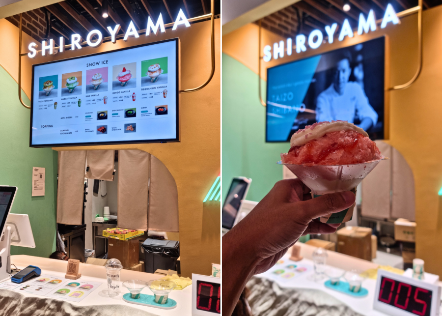 Shiroyama's ichigo vanilla shaved ice | Kakigori in Singapore