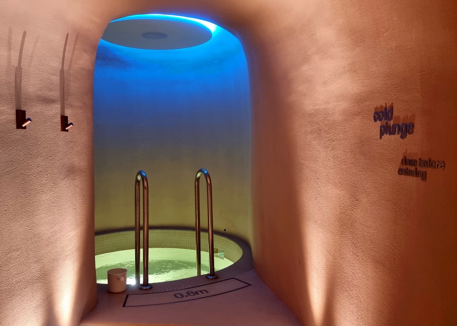 Nowhere Baths' cold plunge pool filled 13ºC water