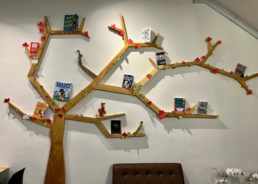 Book Bar's wall art and shelving | SG Culture Pass guide