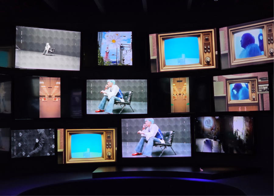 G-dragon exhibition singapore tv screens