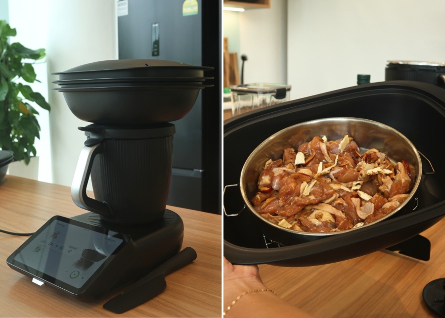 Thermomix TM7 - Multi-steaming function with varoma, dang gui chicken