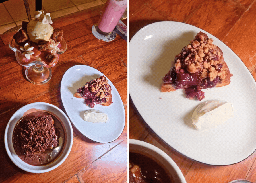 Artichoke's sundae, mud cake, and cinnamon cherry pie | Artichoke Pizza Parlour in Singapore review