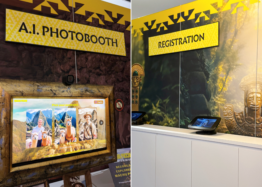 machu picchu journey to the lost city AI photobooth and registration