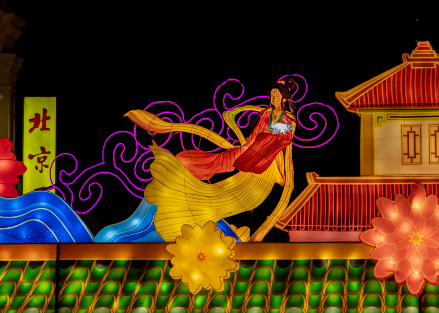 mid-autumn festival singapore chinatown chang-er lights