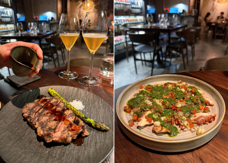 Ember Restaurant's Koji aged Argentinian grain-fed ribeye and Spanish octopus tentacles | New restaurants and menus in Singapore 2025