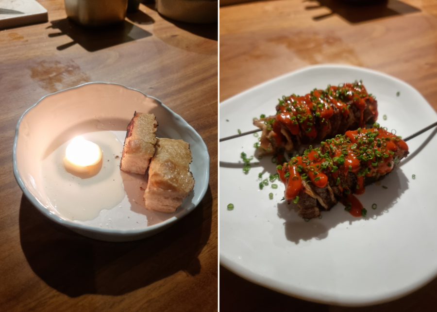 Il Toro's focaccia with beef fat candle and blackmore wagyu ms9+ tri tip | New restaurants and menus in Singapore 2025