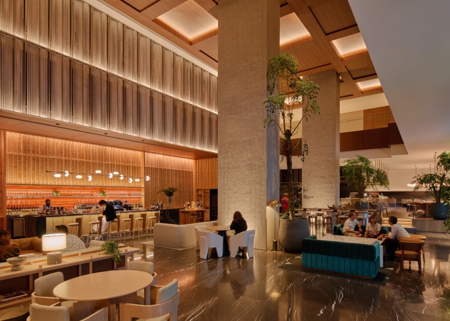 Amara Singapore weekend high tea - Lobby Bar cosy seating area with plush sofas