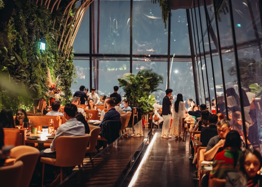 Best rooftop restaurants in Singapore - Sushisamba Singapore night view