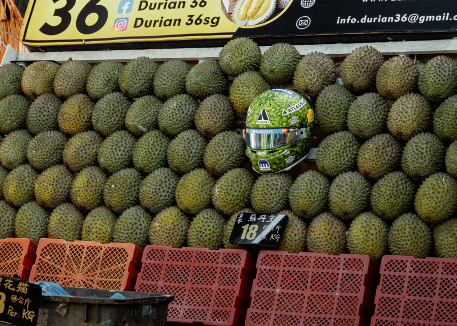 alex albon durian helmet - formula 1 singapore grand prix f1 highlights 2026