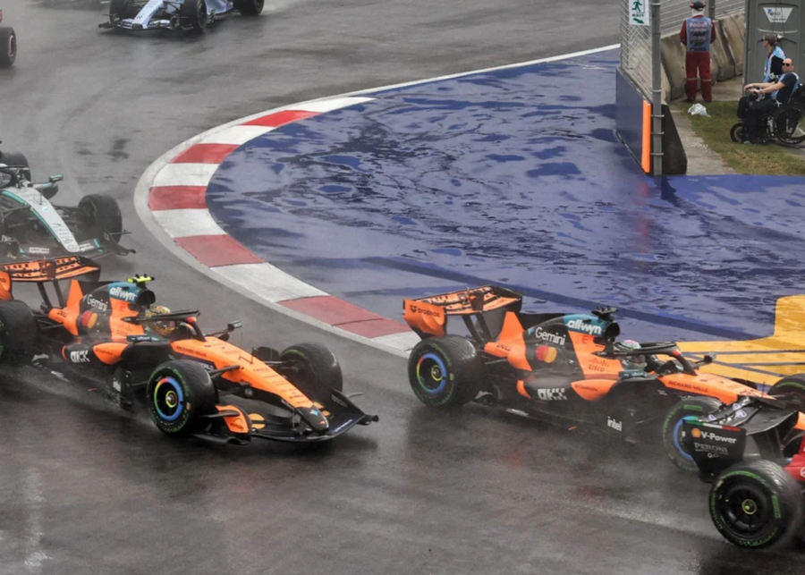 mclaren crash drama - formula 1 singapore grand prix f1 highlights 2026