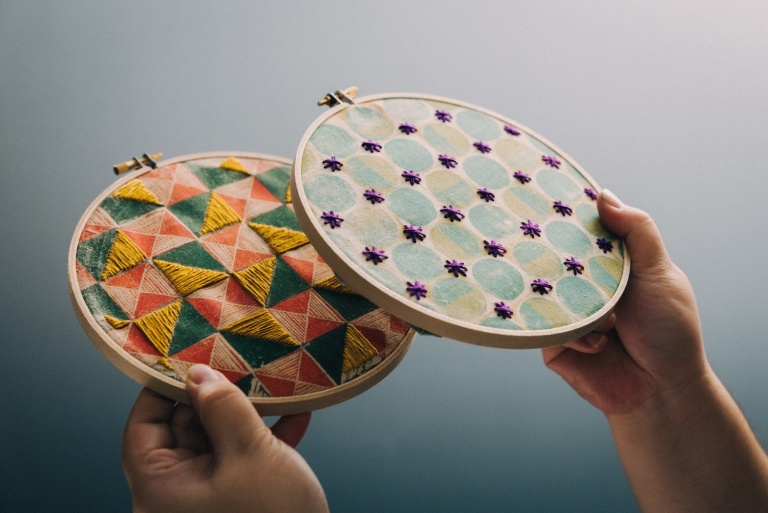 Relief Printing & Embroidery | Stitched & Printed Patterns