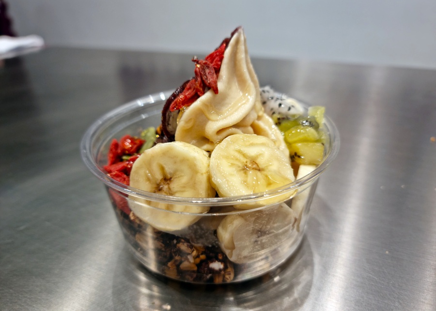 Acai soft serve in a bowl | Soft Spot Acai in Singapore